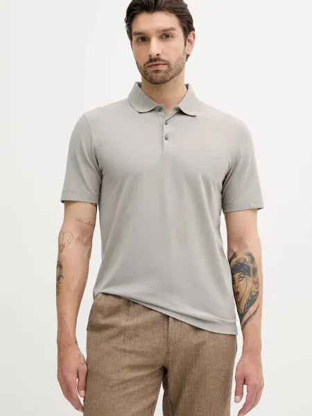 Calvin Klein polo gładki szary