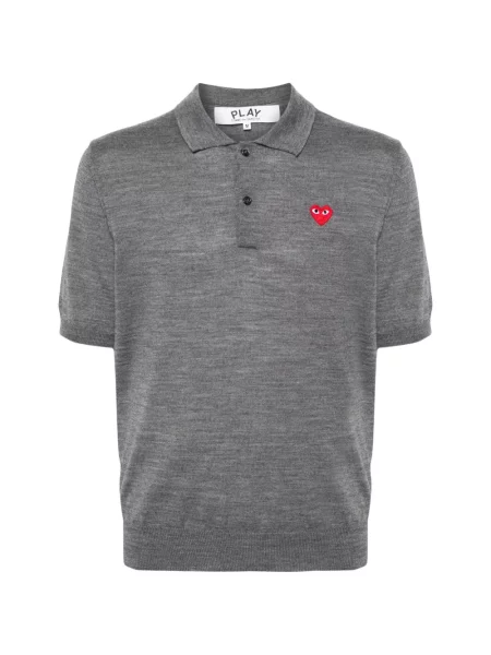 Koszulka polo dziecięca Comme Des Garcons Play szara