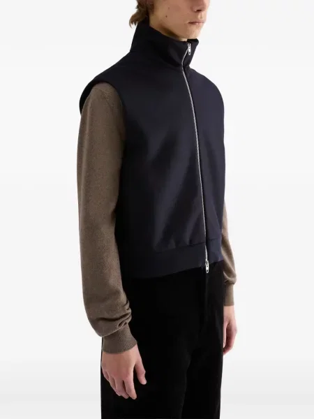 Vestă Jil Sander de lână albastru
