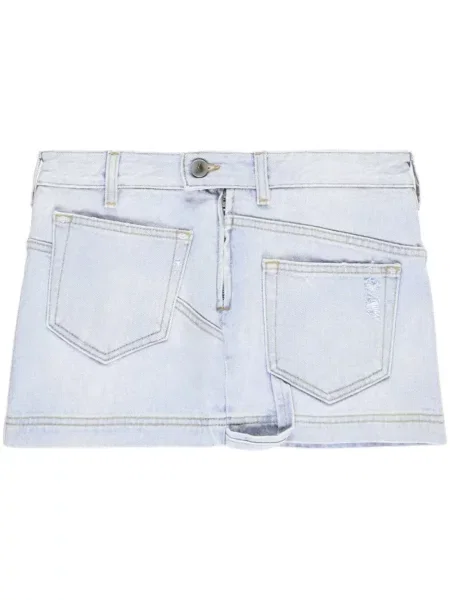 Fustă din denim The Attico albastru