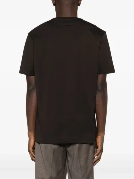 Polo Zegna cu broderie maro
