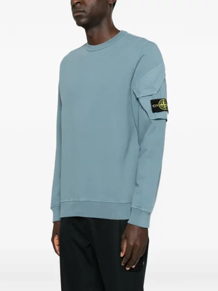 Hanorac Stone Island cu strasuri albastru