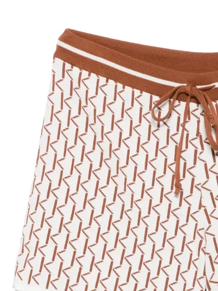 Pantaloni scurți Kiton tricotate alb