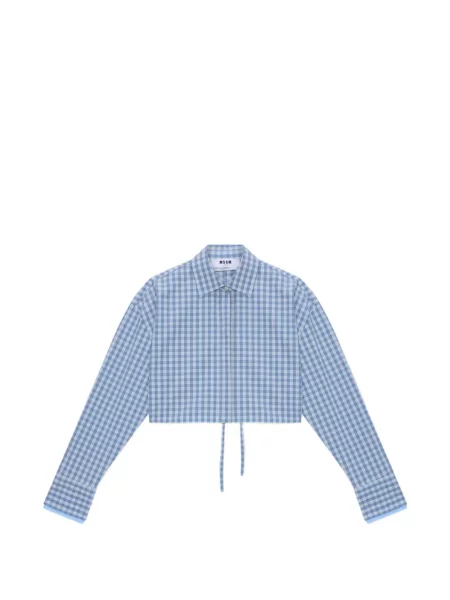 Koszula Msgm wiązana niebieska