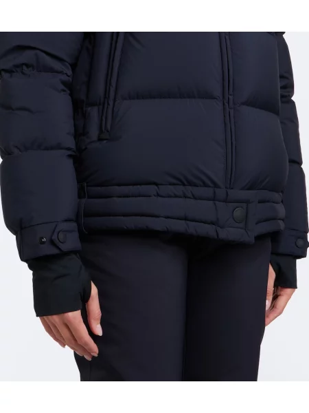 Lyžiarska bunda Moncler Grenoble z ovčej kože modrá