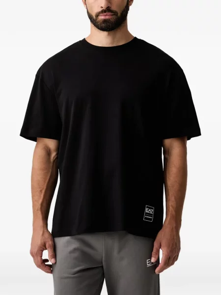 Tricou Ea7 Emporio Armani cu autograf negru