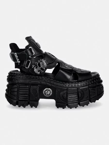 New Rock босоніжки шкіряні ITALI NEGRO TANK CASCO NEGRO PIN LATERA