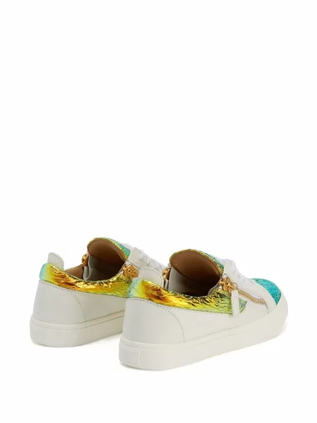 Sneakersy Giuseppe Zanotti Frankie sznurowane koronkowe białe