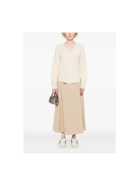 Sweter Twinset wełniany beżowy