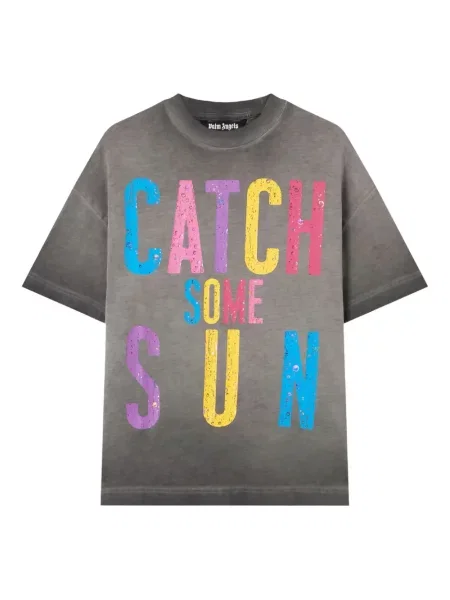 Tricou Palm Angels cu imagine gri