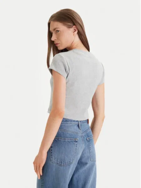 Calvin Klein Jeans Tričko Sivá čierna