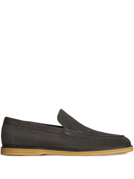 Pantofi loafer 12 Storeez din piele de căprioară gri