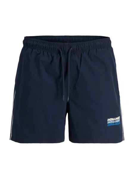 JACK & JONES Șorturi de baie JPSTMAUI SUNRISE bleumarin / albastru deschis alb