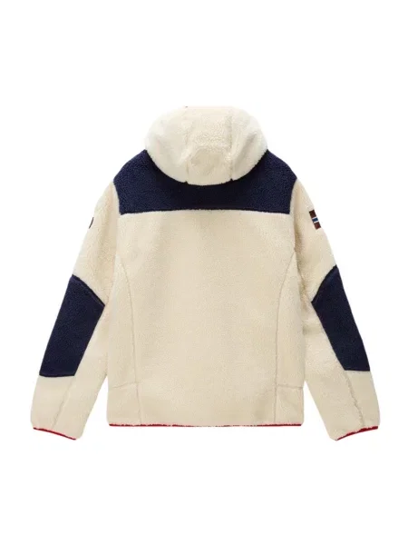 Bluza z kapturem Napapijri z kapturem biała