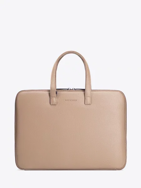 Torba na laptopa z ekoskóry beżowa