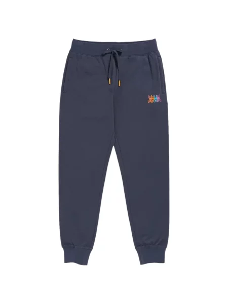 Kalhoty Psycho Bunny s autogramem modré