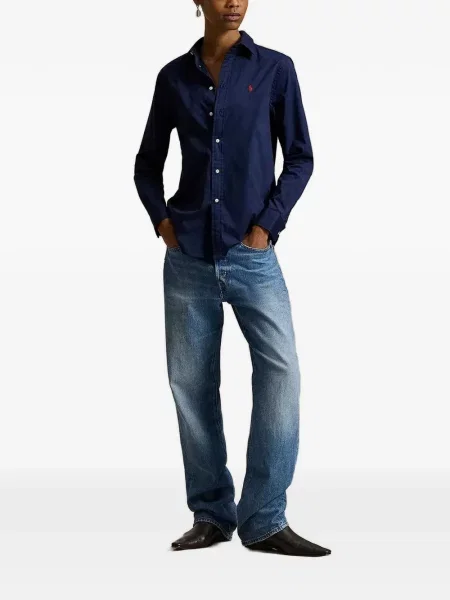 Bőr húzózsinór pólóing Polo Ralph Lauren barna