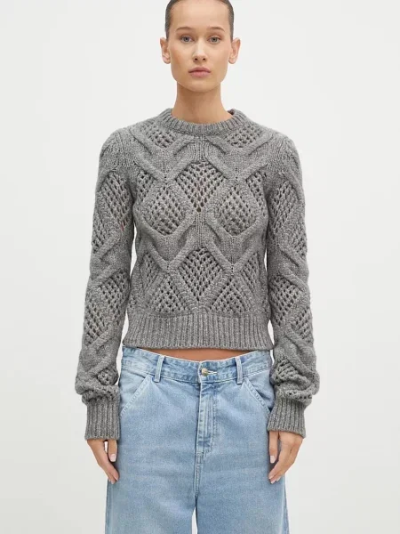 Sportmax pulover de lână Narvel femei gri