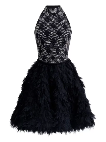Rochie Gemy Maalouf cu mărgele de costum negru
