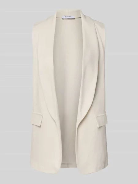 Kamizelka z mieszanki z z patką model Zabaione beżowa