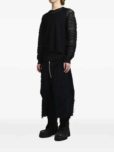 Lung tricou Filth plasă negru