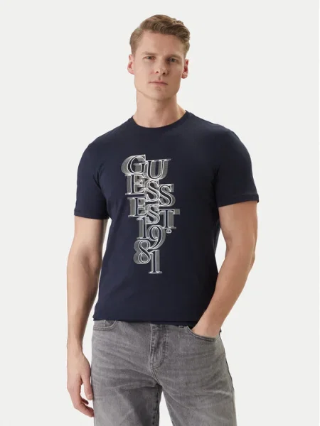 Guess Tricou Bleumarin