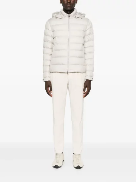 Geacă Moncler cu glugă gri