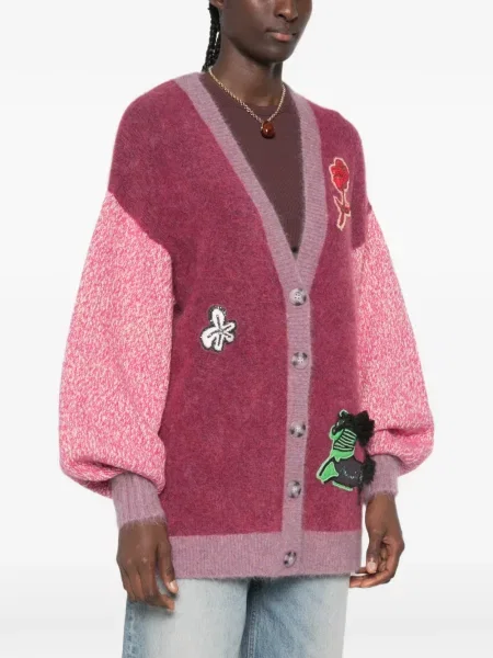 Cardigan Alemais cu aplicații violet