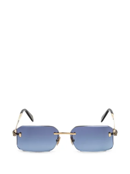 Ochelari de soare Bvlgari cu imprimeu geometric albastru