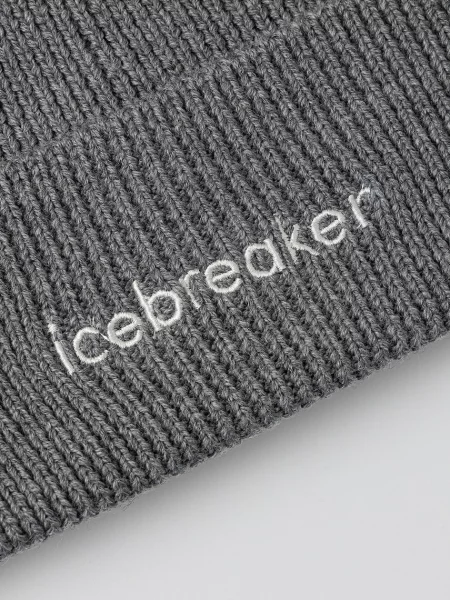 Шапка Icebreaker из шерсти мериноса серая
