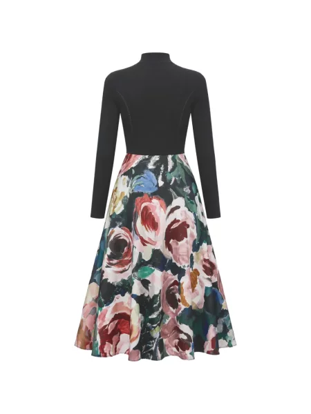Rochie midi Ted Baker cu model floral cu imagine negru