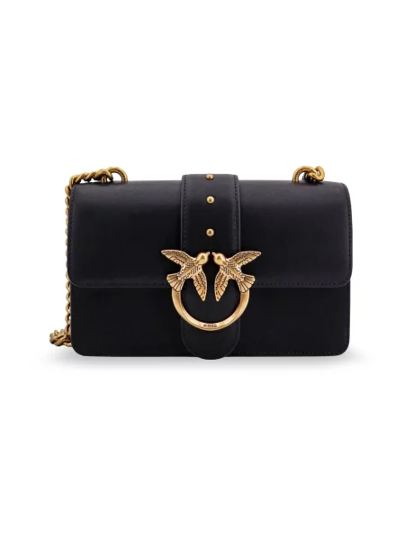 Mała mały torebka skórzana Pinko elegancka czarna