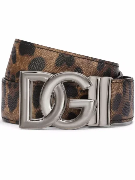 Curea Dolce & Gabbana cu imagine cu model leopard maro