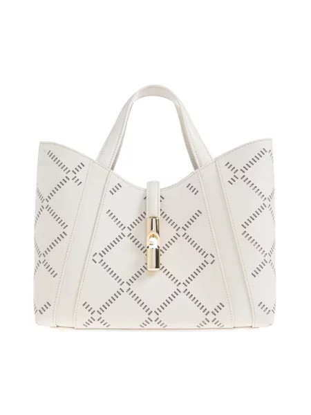 Shopperka Furla skórzana biała