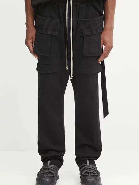 Rick Owens DRKSHDW pantaloni de Creatch Cargo Drawstring uni negru