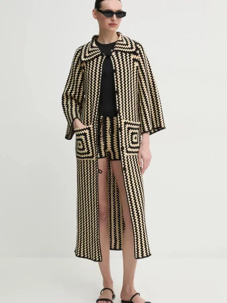 By Malene Birger szorty DOR wzorzyste high waist czarny