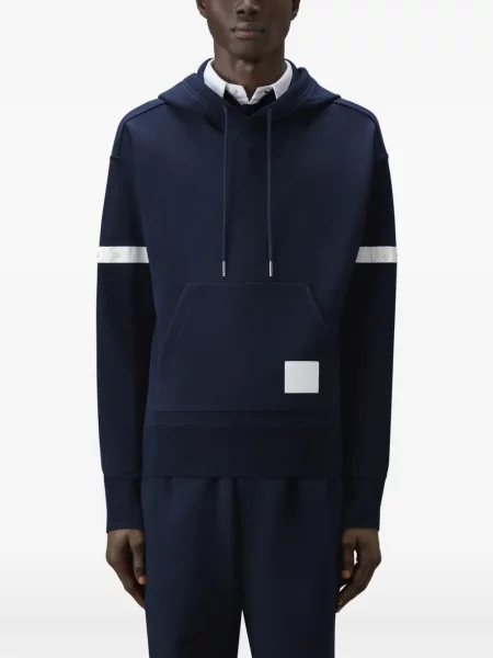 Hanorac cu glugă Thom Browne din jerseu albastru