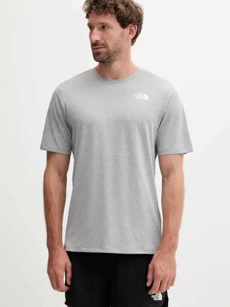 Спортна тениска The North Face с десен сиво