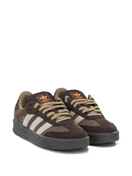 Sneakerși Adidas Gazelle cu șireturi din piele de căprioară portocaliu