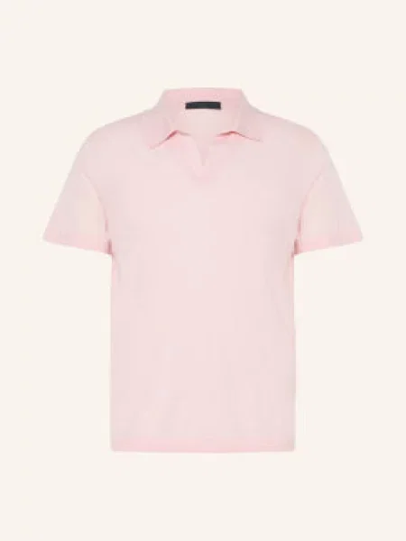 Boss Pletená Polokošile Niro Regular Fit světle růžová