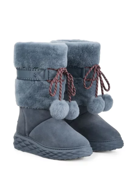 Botine Jimmy Choo din piele de oaie albastru