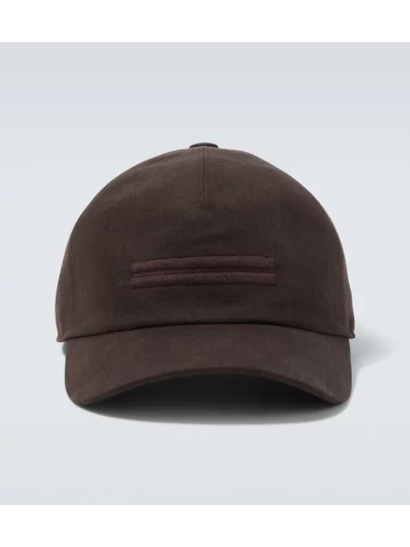 Șapcă Zegna cu broderie maro