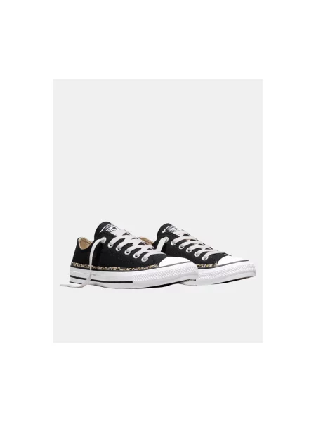 Pantofi Converse cu model leopard negru