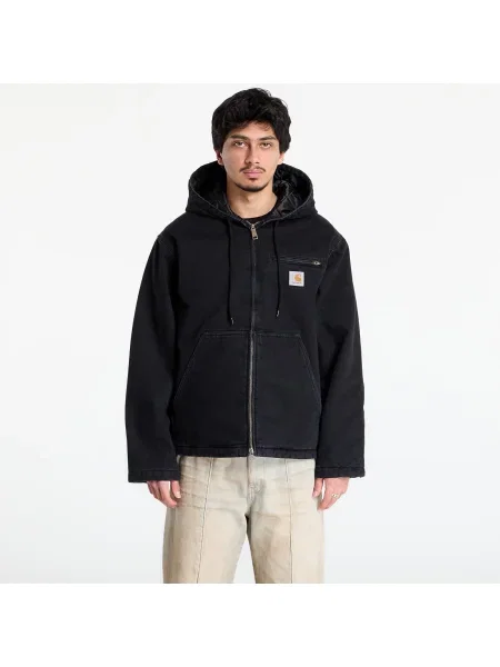 Džínová bunda Carhartt Wip s kamínky černá