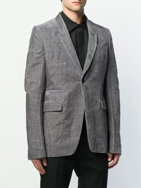 Sametové sako Rick Owens šedé