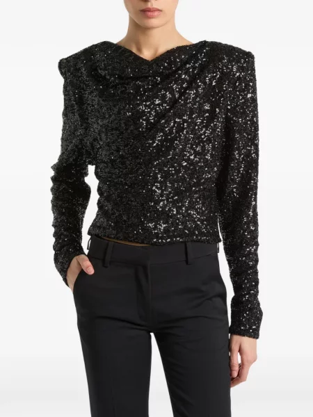 Top Balmain cu funde negru