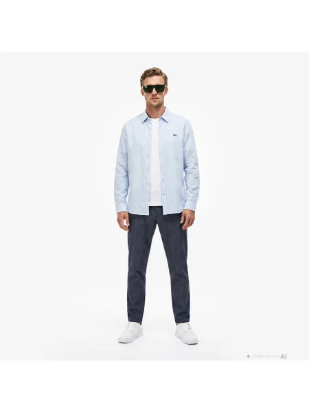 Lacoste Spodnie O Kroju Slim Fit niebieski