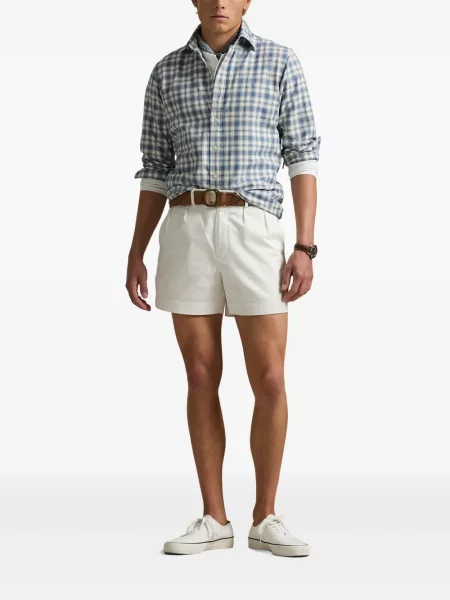 Pletene sportske kratke hlače Polo Ralph Lauren s printom bijela