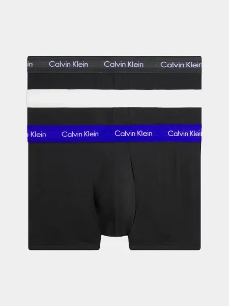 Набір трусів Calvin Klein Underwear 3p Low Rise Trunk бавовна/еластан чорний