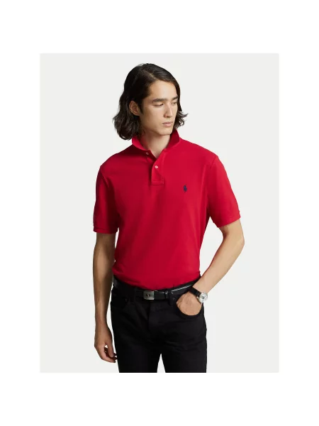 Polo Ralph Lauren Majica temno modra / ognjeno rdeča